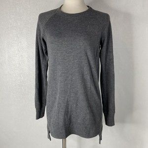 Theory Sz S Gray Knit Crew Neck Tunic